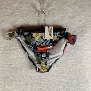 Jessica Simpson Bikini Bottom Womens XL Mandarin Multi Floral Side-Shirred S9477